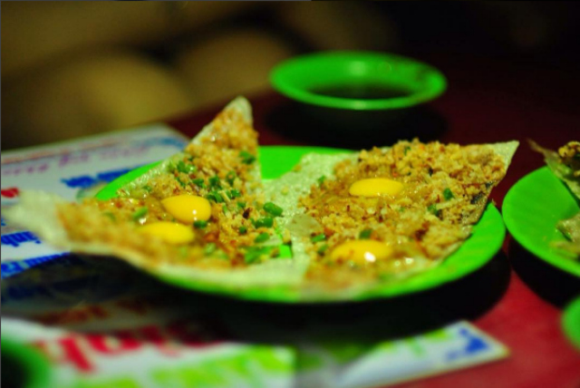 bánh tráng nướng trứng - bánh tráng Bình Định
