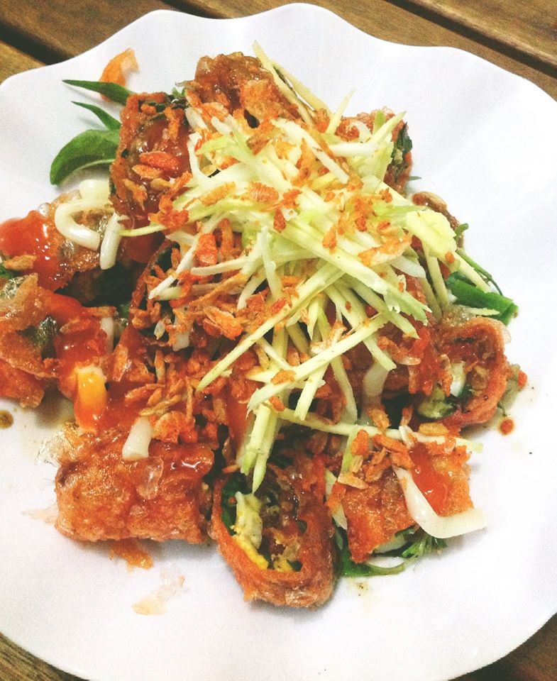 Bánh tráng cuốn - chế biến bánh tráng tôm Tây Ninh