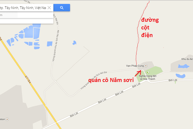 Bản đồ leo núi Bà Đen