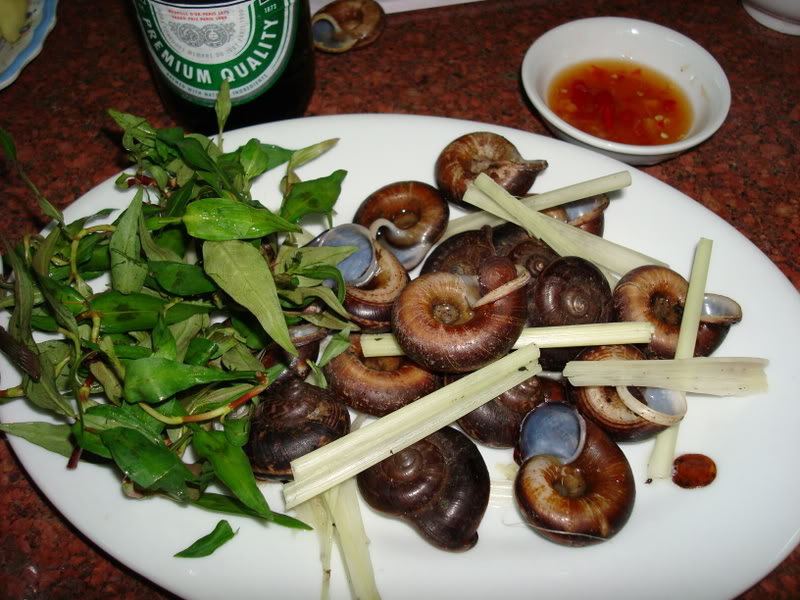 Ốc núi Tây Ninh hấp xả