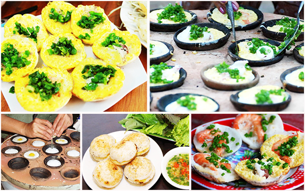 Bánh căn Nha Trang độc đáo với nhiều khẩu vị khác nhau (Ảnh: ST)