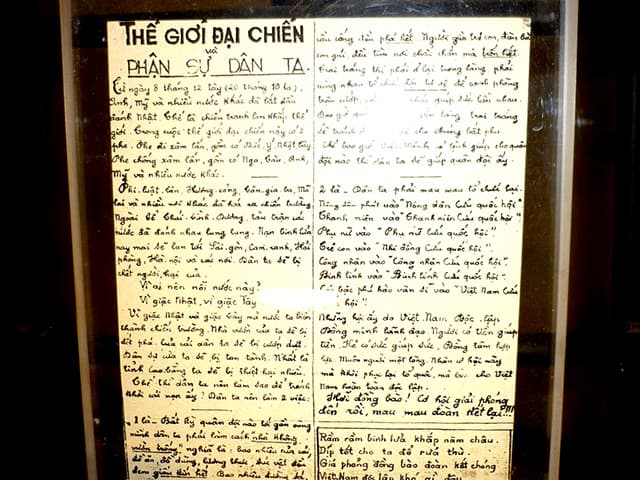 Lưu lại bút tích của Chủ tịch Hồ Chí Minh (Ảnh: ST)