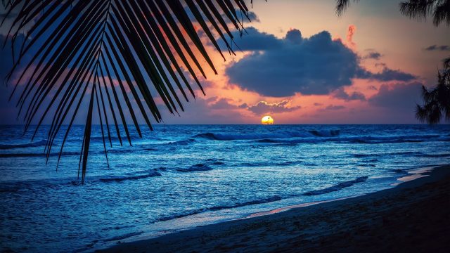 Hoàng hôn dần phai trên biển Hoàng hôn dần phai trên biển