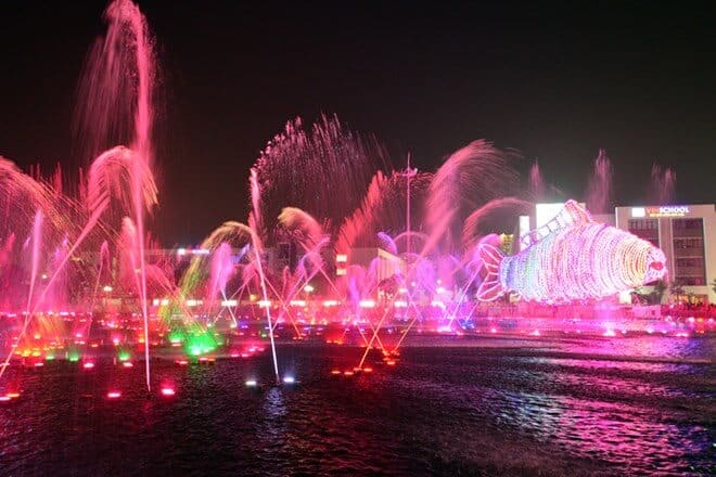 Khu nhạc nước ở Time City rực rỡ đêm trung thu