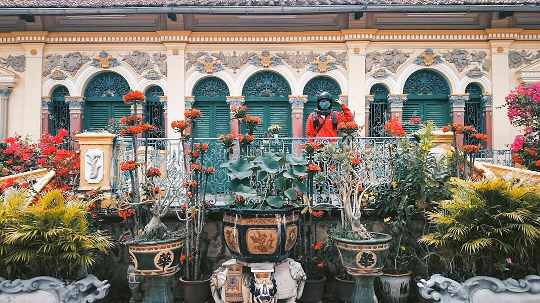 Mặt trước của nhà cổ Bình Thủy Mặt trước của nhà cổ Bình Thủy