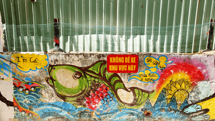 Bức tường Graffiti (sưu tầm) khu phố nhật ở sài gòn