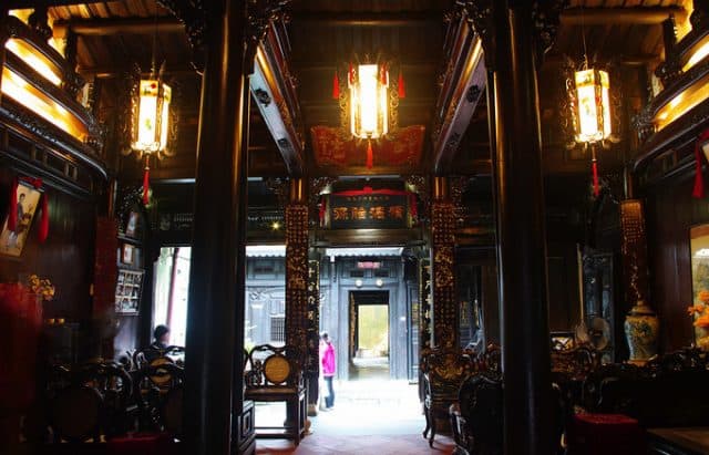 Nhà cổ Tấn Ký là sự kết hợp giữa phong cách kiến trúc Nhật Bản, Trung Hoa với Việt Nam, được thiết kế theo kiến trúc “chồng rường giã thủ" (Ảnh sưu tầm) 