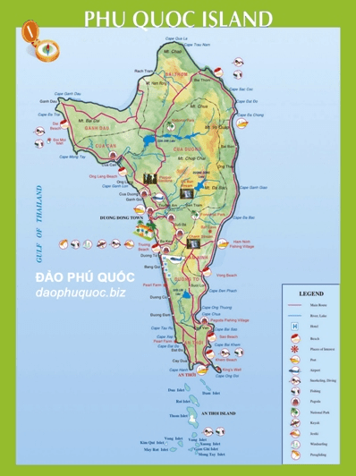 Bản đồ du lịch Phú Quốc Bản đồ du lịch Phú Quốc
