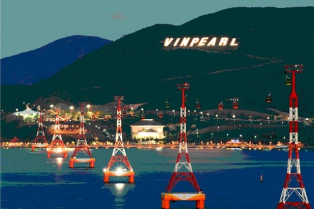 Cáp treo vượt biển dài nhất thế giới ở Vinpearl Land Nha Trang (Ảnh ST)
