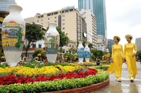 Đường hoa Nguyễn Huệ tập trung rất nhiều loại hoa đẹp Đường hoa Nguyễn Huệ tập trung rất nhiều loại hoa đẹp