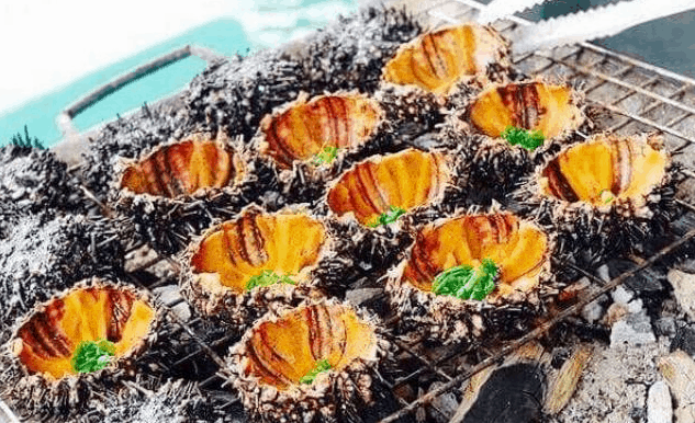 Ngon ngất với nhum nướng mỡ hành Ngon ngất với nhum nướng mỡ hành