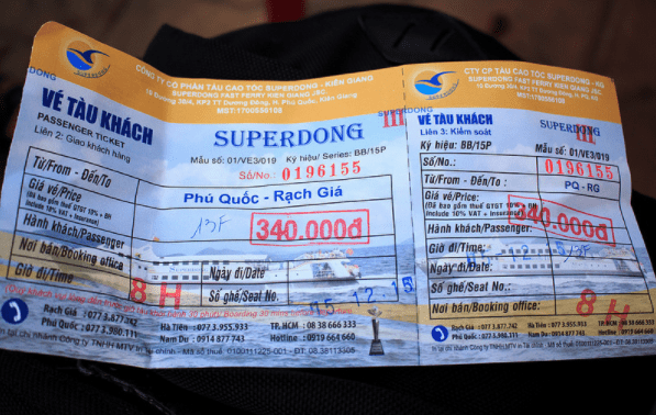 Vé tàu đi Phú Quốc của hãng SuperDong Vé tàu đi Phú Quốc của hãng SuperDong