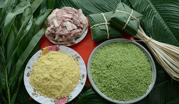 Nguyên liệu làm bánh (sưu tầm) bánh chưng biến tấu