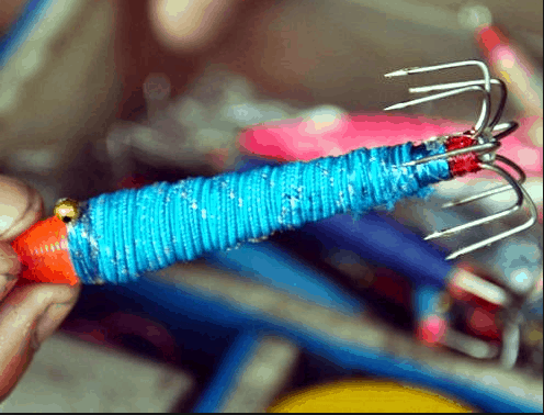 Cách quấn dây mồi câu mực Cách quấn dây mồi câu mực