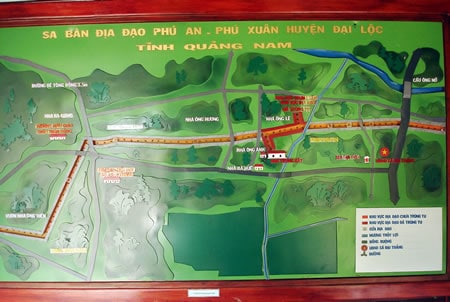 Sa bàn địa đạo Phú An-Phú Xuân huyện Đại Lộc (Ảnh ST)