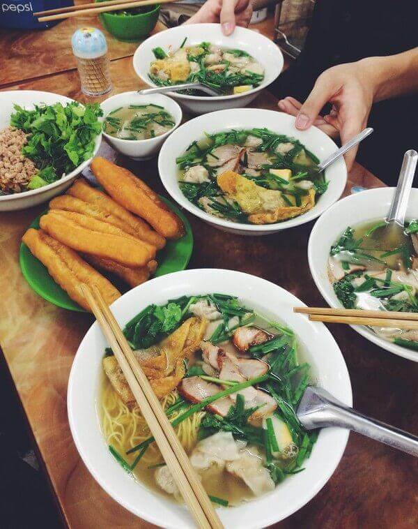 Quán mì vằn thắn ngon ở Hà Nội