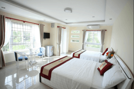 Phòng ngủ khách sạn Sun & Sea