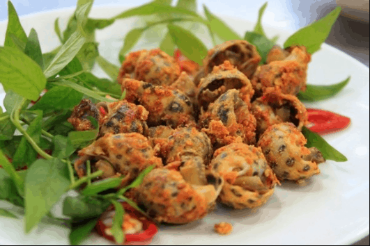 Ốc muối ớt ngon và lạ