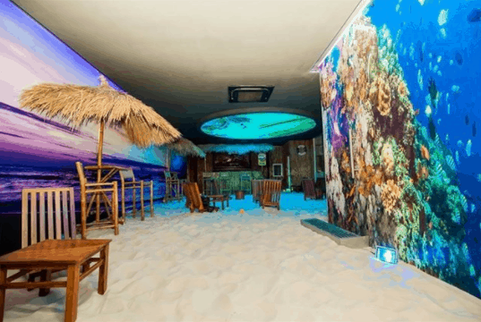 Quán cafe Cát có lôi trang trí độc đáo Quán cafe Cát có lôi trang trí độc đáo