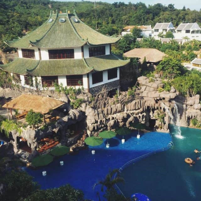 Kiến trúc phỏng theo Tháp Onsen của Nhật Bản. (Ảnh: ST)