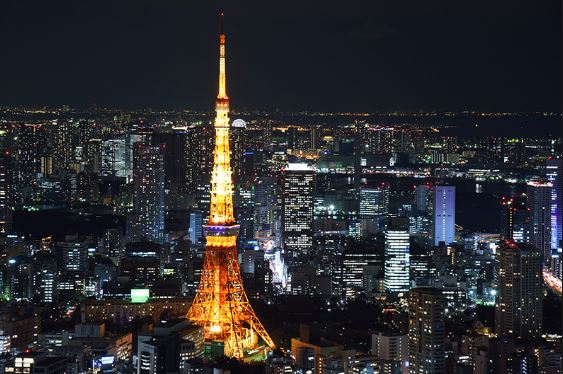 Ngắm nhìn Tokyo về đêm từ Tokyo Tower