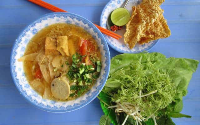 Bún chay tại quán (ảnh ST) Bún chay tại quán (ảnh ST)