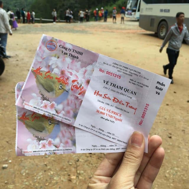 Giá vé Hoa Sơn Điền Trang